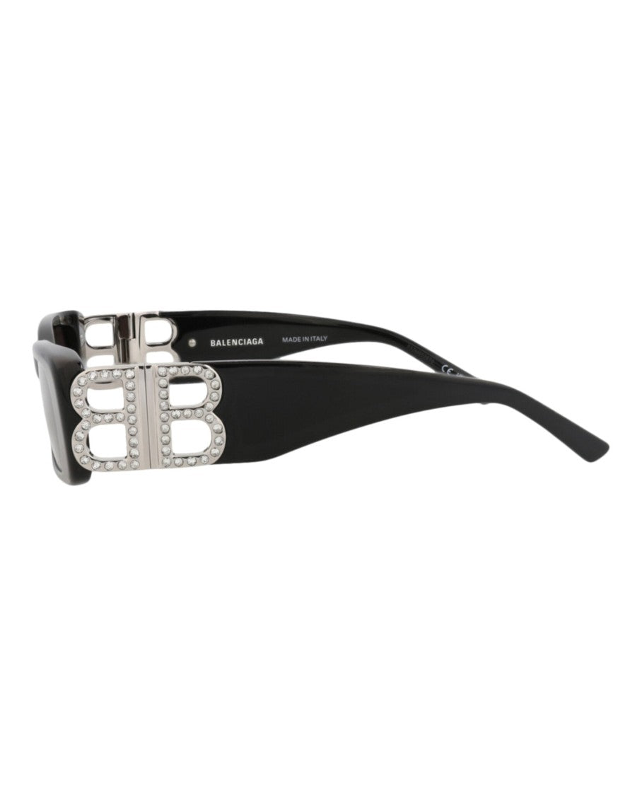 Balenciaga Square-Frame Recycled Acetate Sunglasses With Crystal Accents