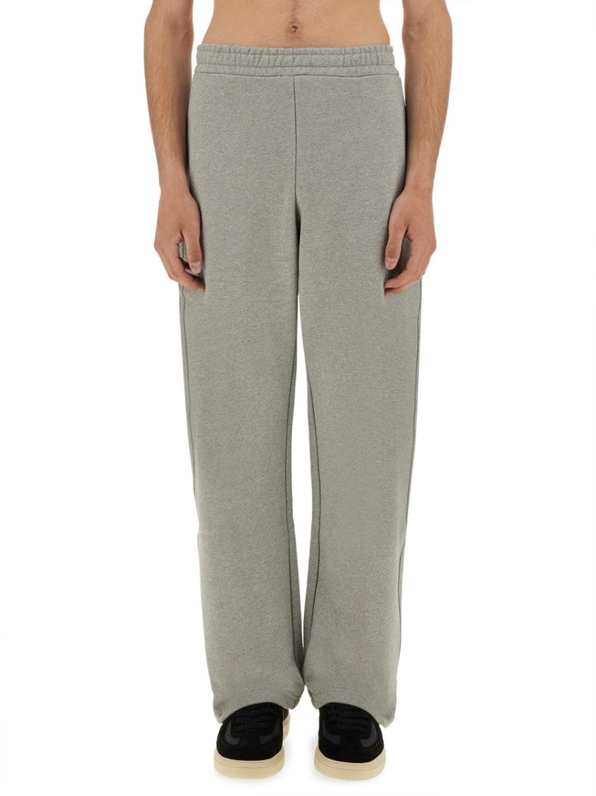 Marine Serre Relaxed-Fit Grey Track Pants With Elastic Waistband