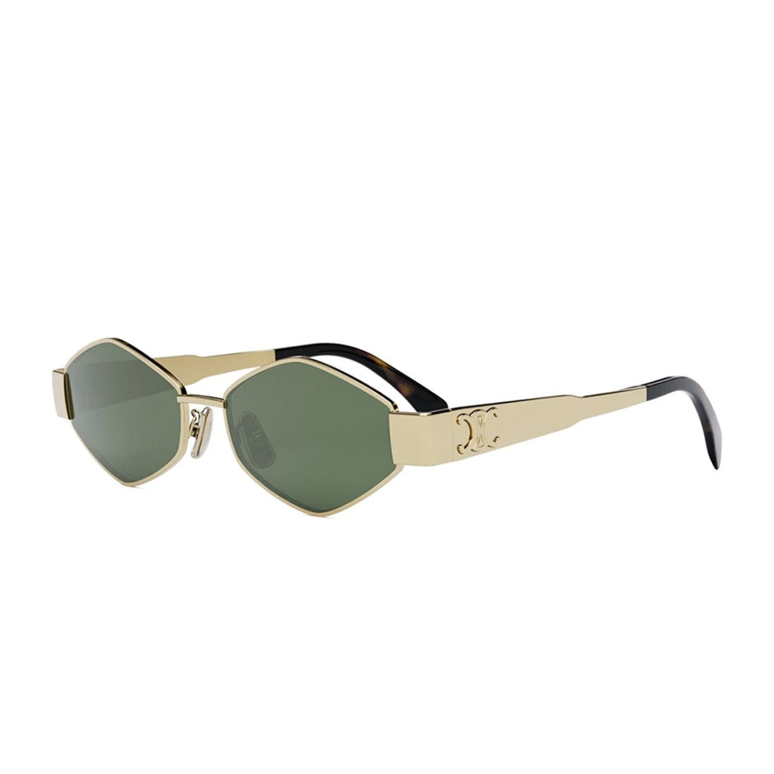Celine Gold-Tone Cl40254u Metal Triomphe Geometric Sunglasses