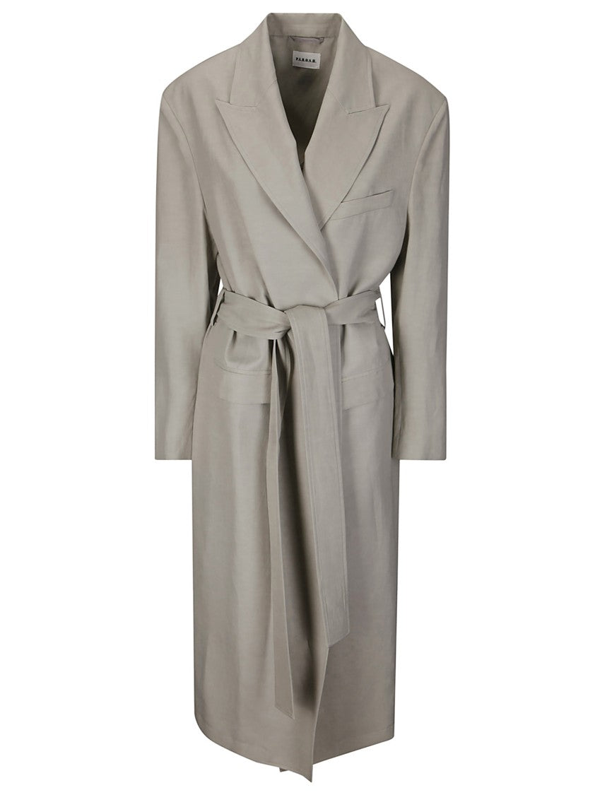 P.A.R.O.S.H. Structured Peak Lapel Trench Coat