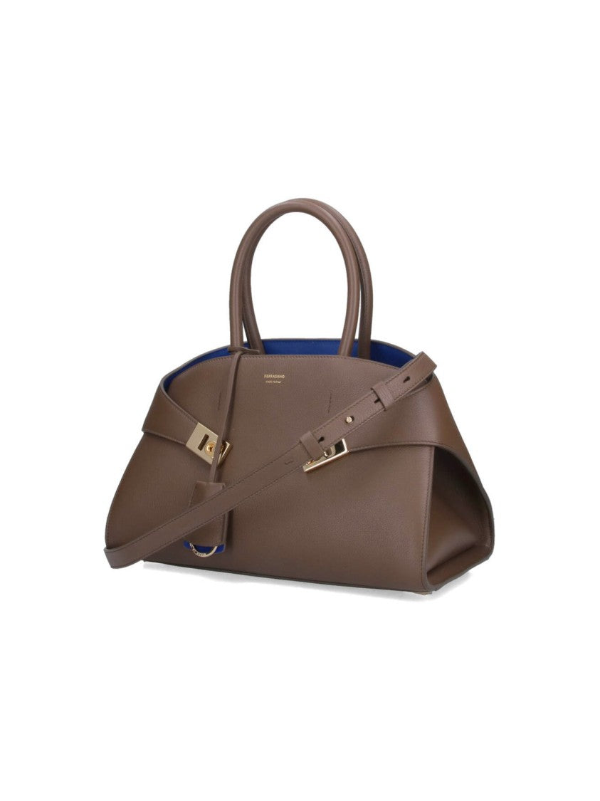 Ferragamo "Hug" Medium Handbag Taupe