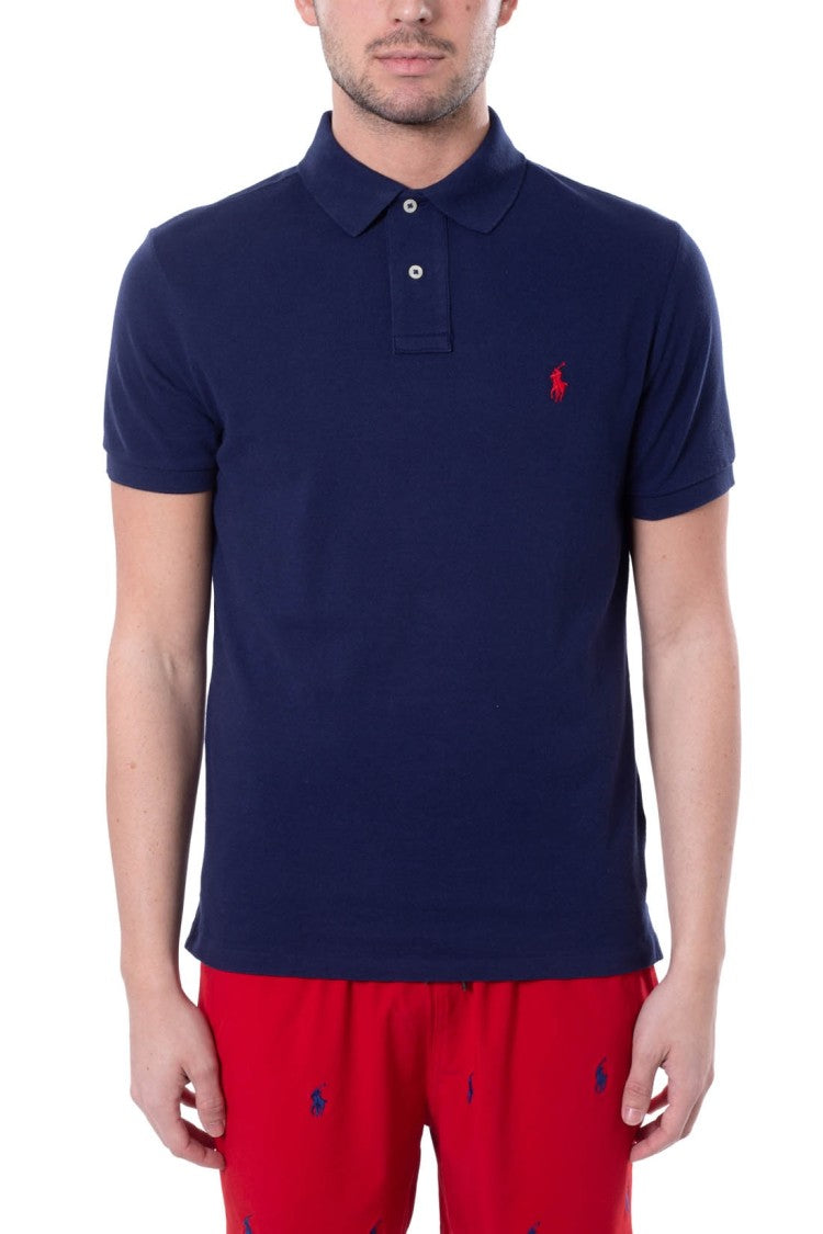 Polo Ralph Lauren Blue Piqué Cotton Polo Shirt