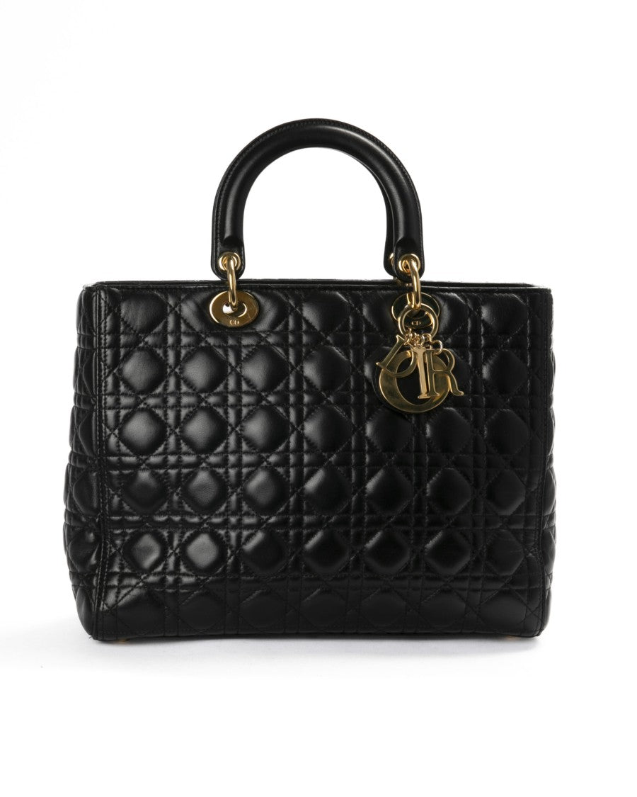 Dior Lady Large Cannage Black
