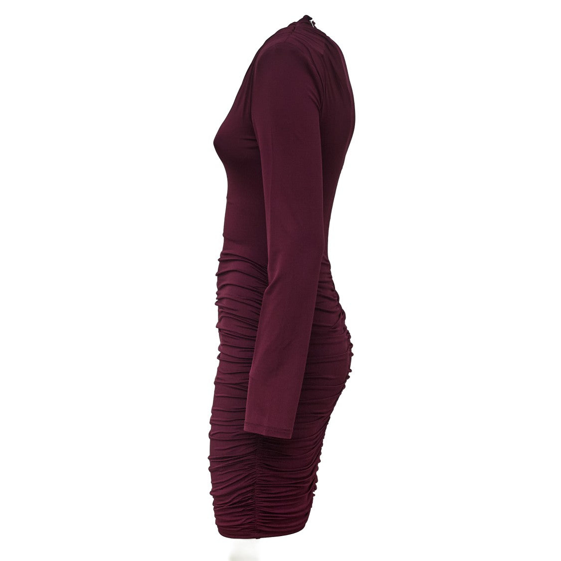 Rotate Draped Mini Dress With Long Sleeves And Fitted Silhouette