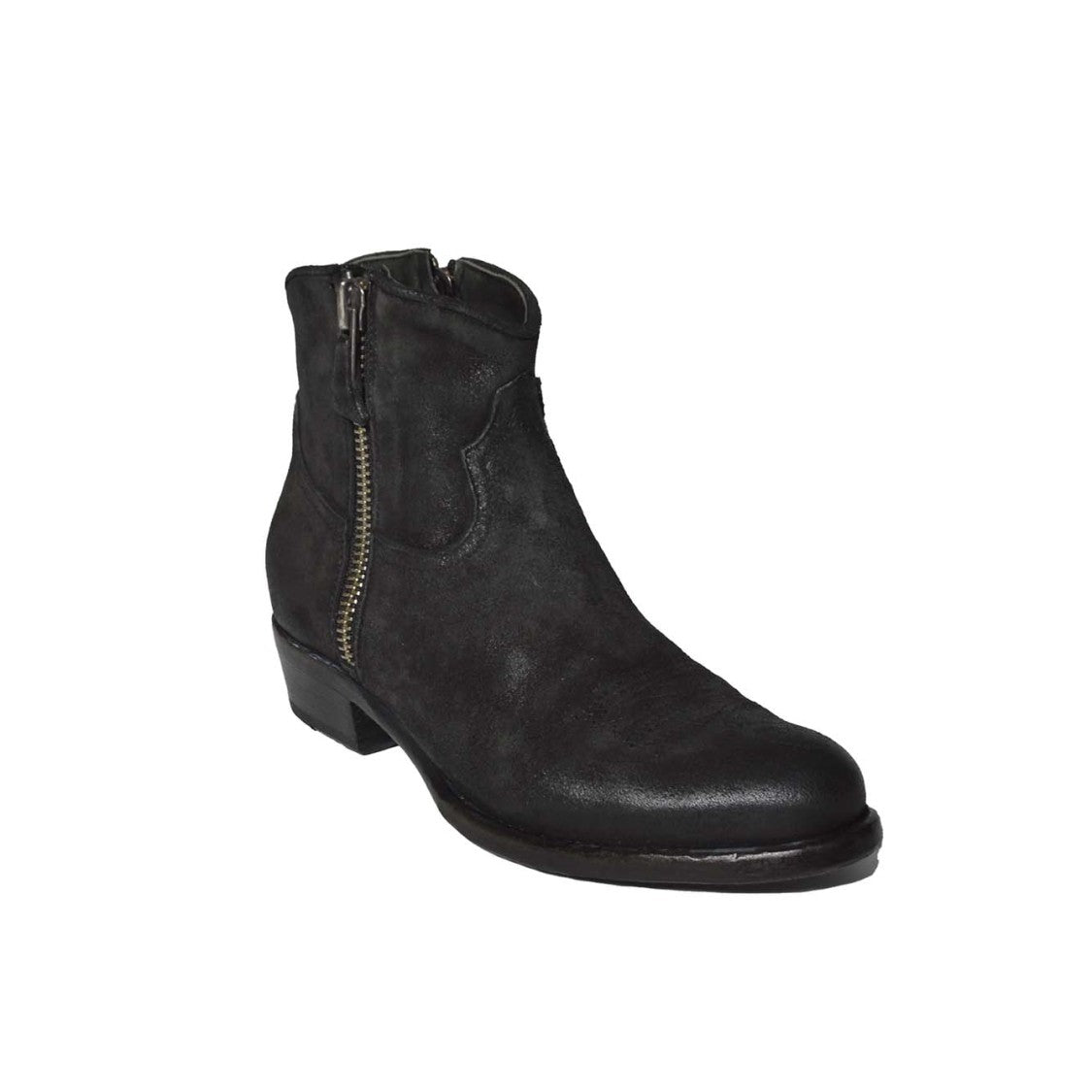 Damy Texano-Style Ankle Boots With Vintage Suede Finish