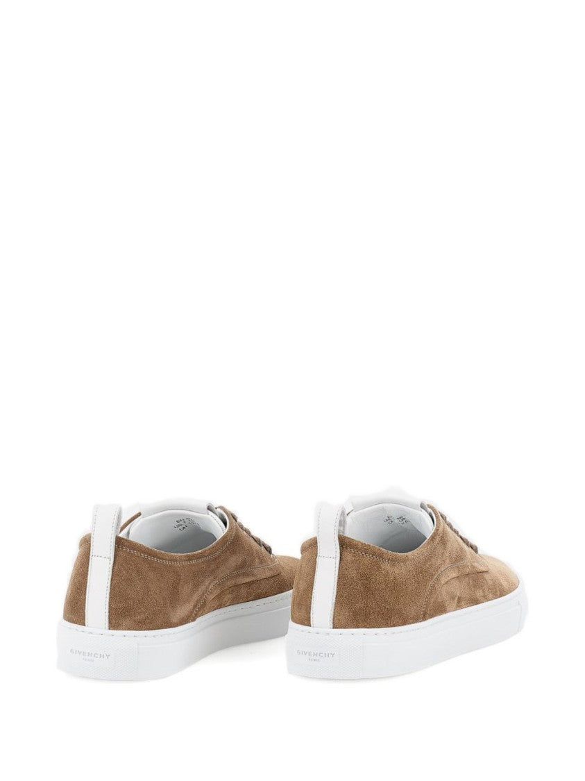 Givenchy Suede Leather Flat Shoes With Lace-Up Front
