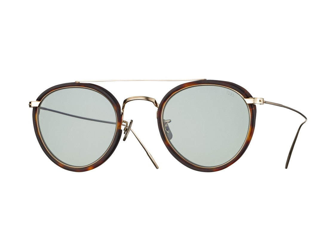 Eyevan Tortoiseshell 762 Acetate Round Sunglasses