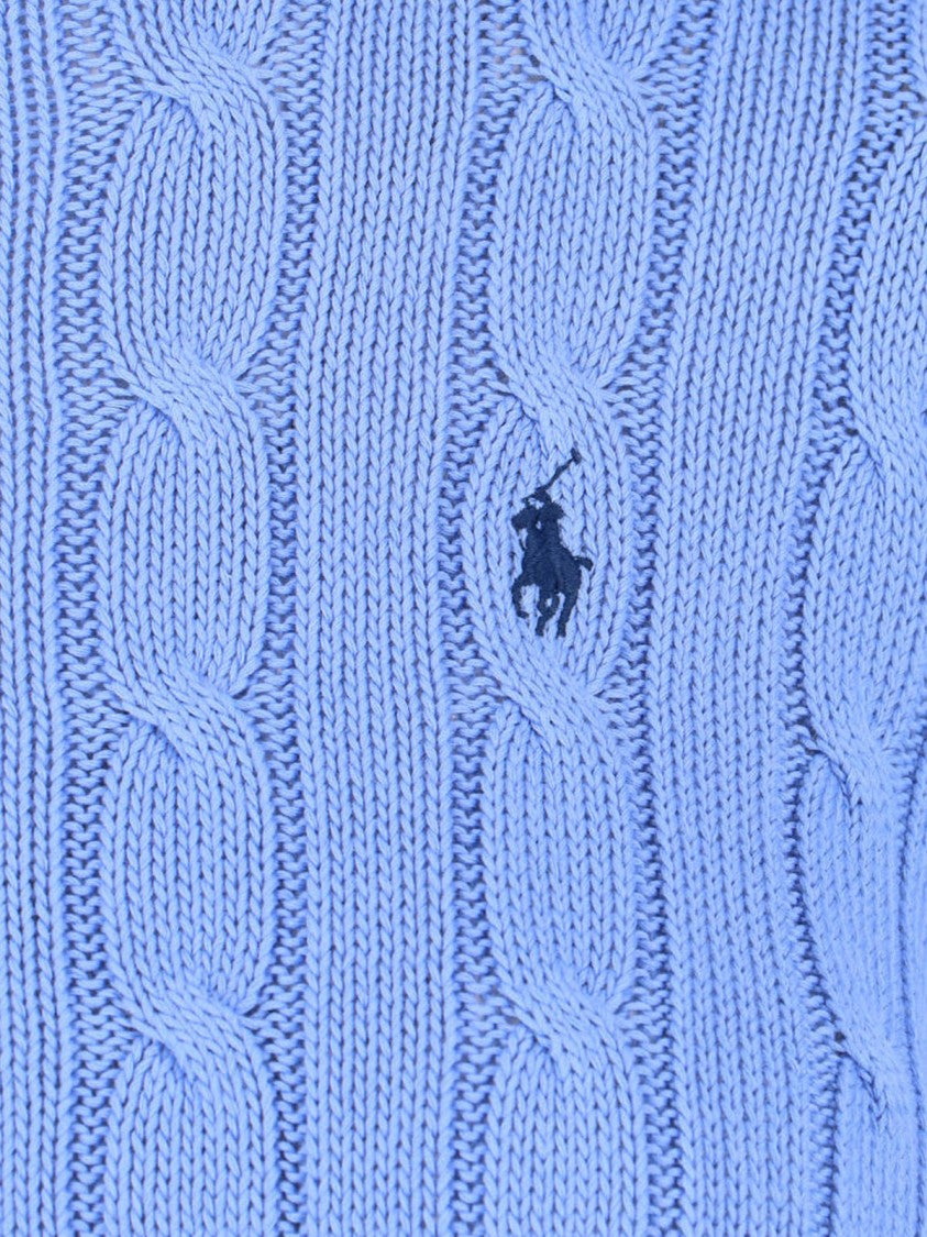 Polo Ralph Lauren Blue Cable Knit Crewneck Sweater