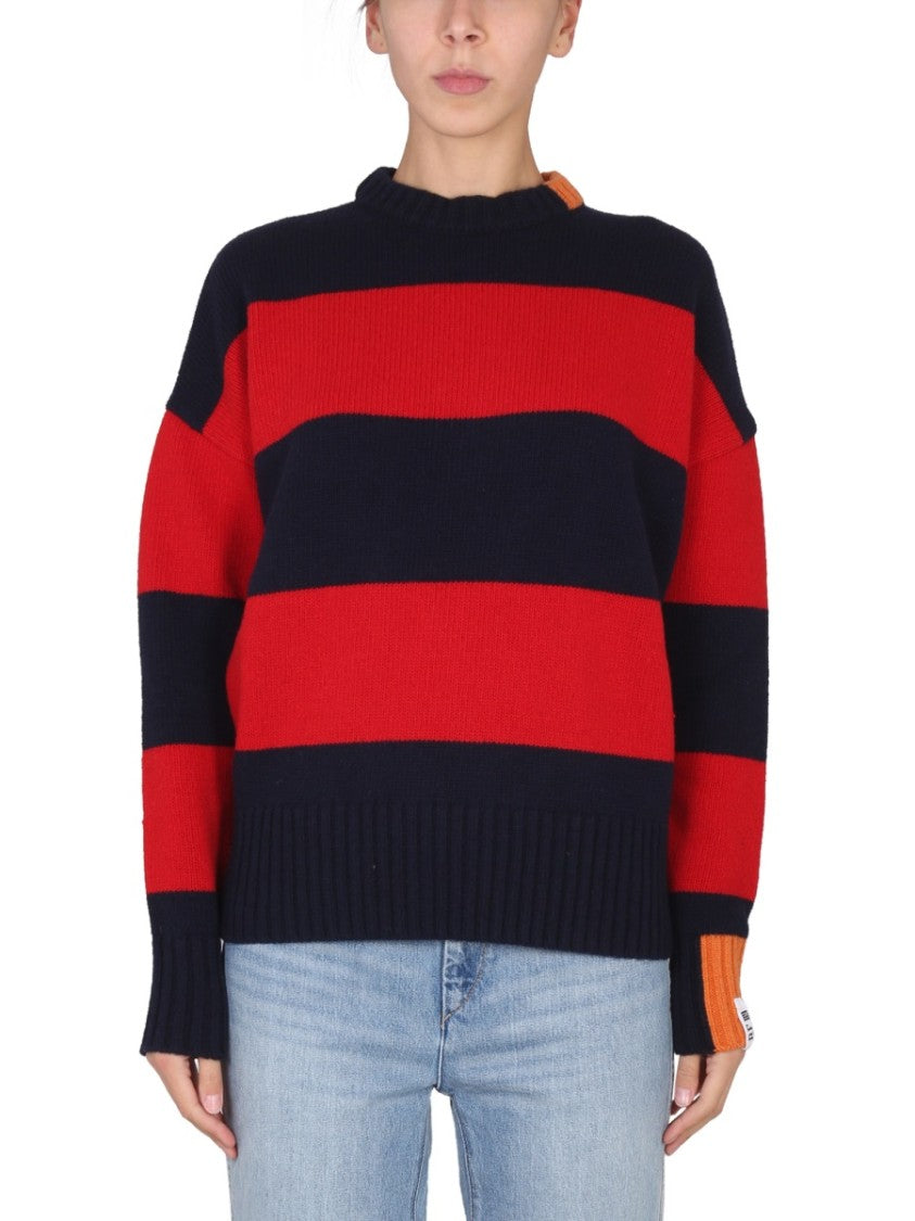 Right For Cross-Neck Rugby Shirt With Horizontal Stripes