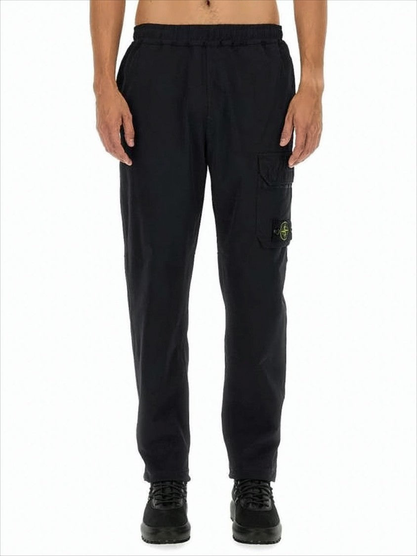 Stone Island Relaxed Fit Black Cargo Pants