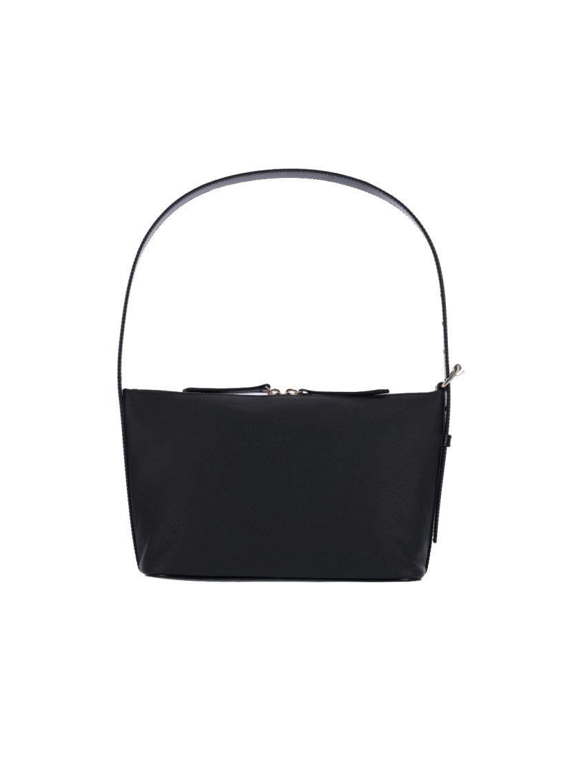 A.P.C. Rectangular Black Leather Shoulder Bag