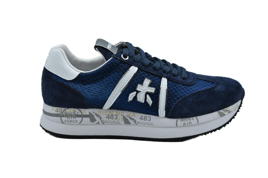 Premiata Low-Top Sneakers With Textured Upper And Design
