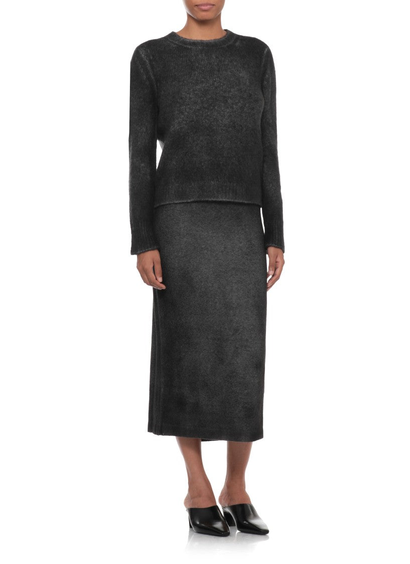 Avant Toi Grey Cashmere Elasticized Cuffs Sweater