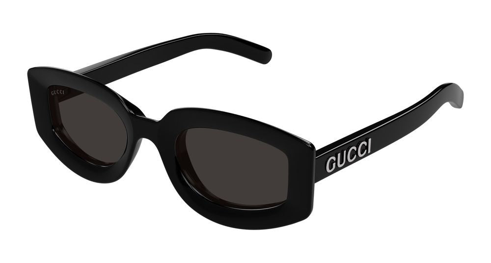 Gucci Black Logo Detail Bold Oversized Sunglasses