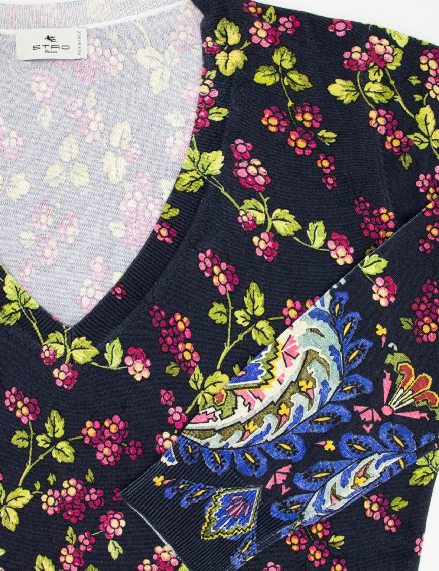 Etro Black Silk Blend Sweater