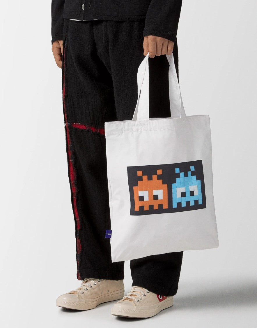 Comme Des Garçons Space Invaders Logo Shopping Bag