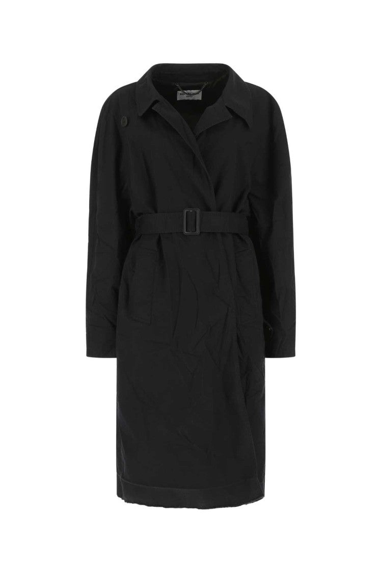 Balenciaga Midnight Blue Cotton Overcoat