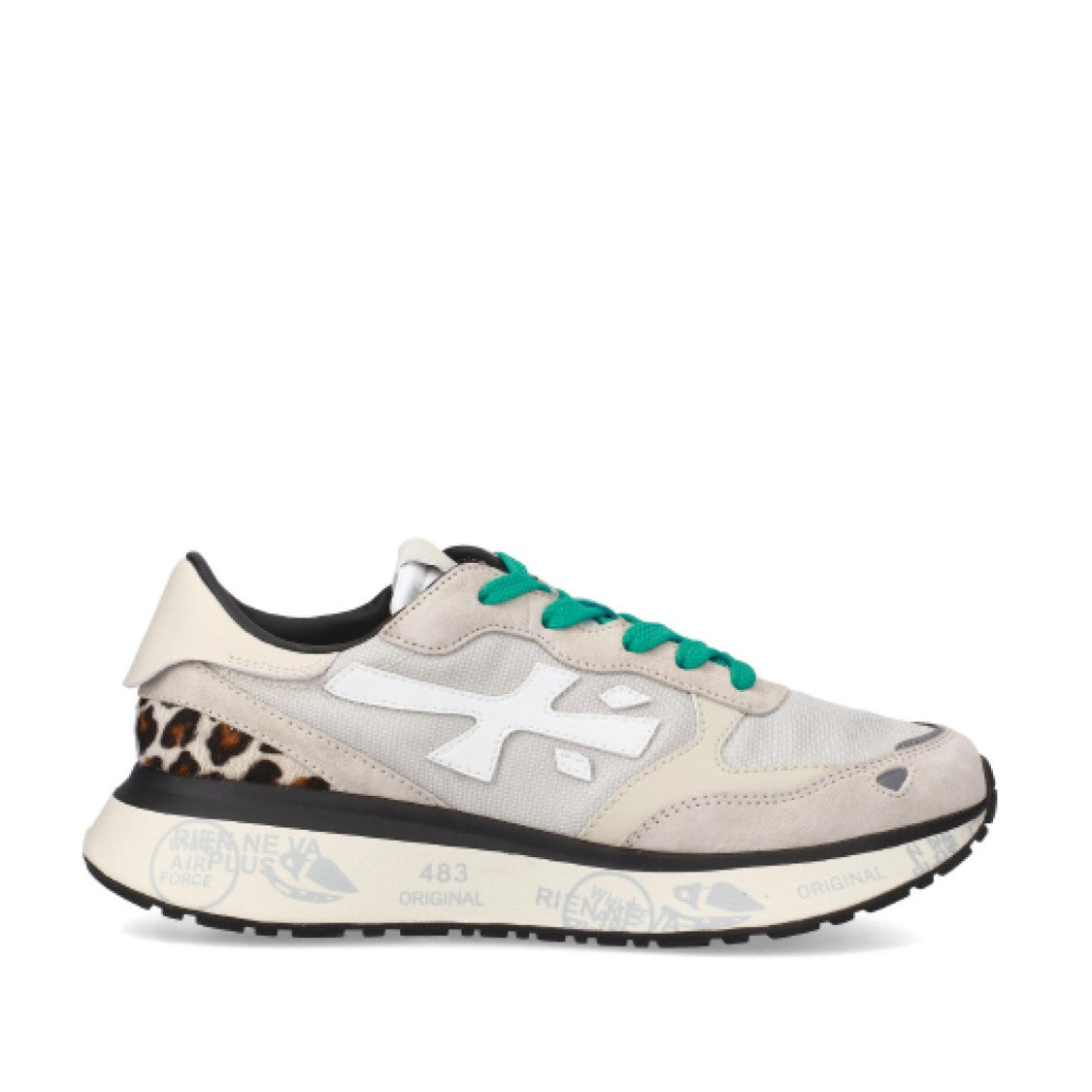 Premiata Lauryn Suede And Technical Fabric Sneakers Butter
