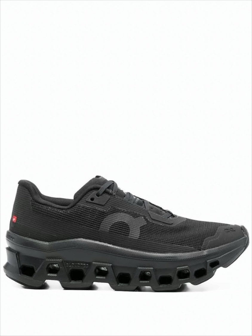 On Running Modern Black Sneakers With Hollowed-Out Sole