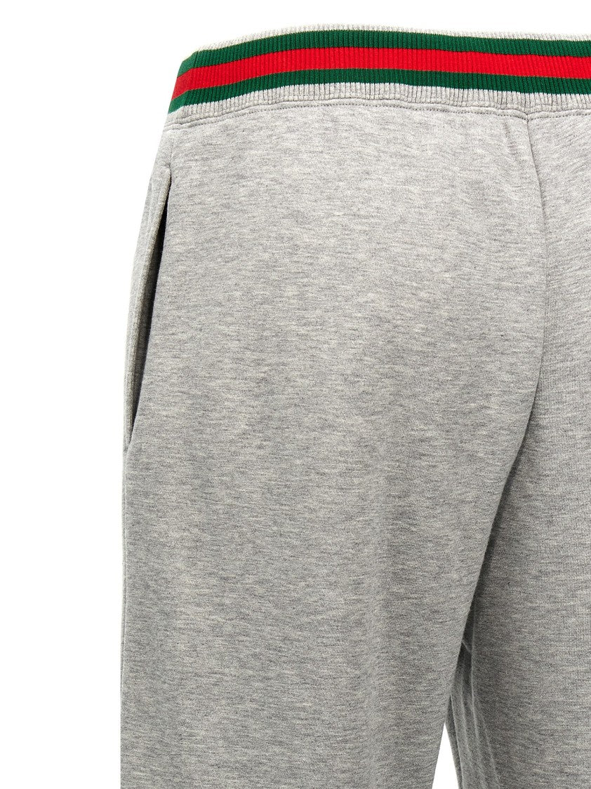Gucci Straight-Leg Cotton Jersey Joggers With Iconic Web Ribbon