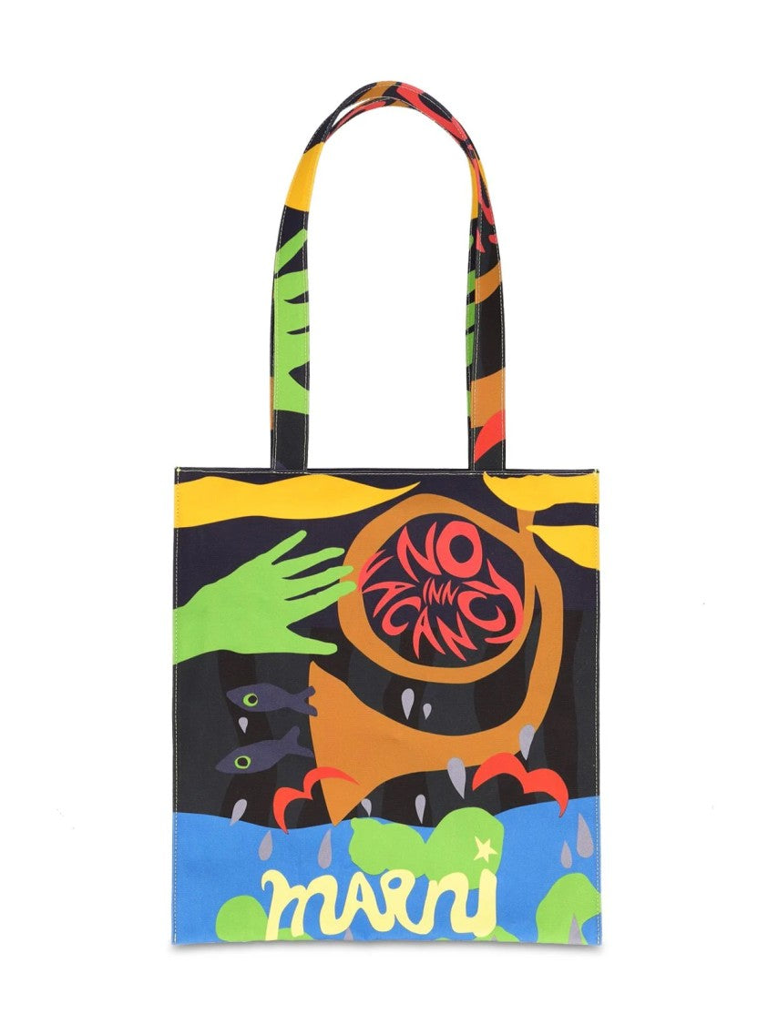 Marni No Vacancy Inn Logo Tote Bag