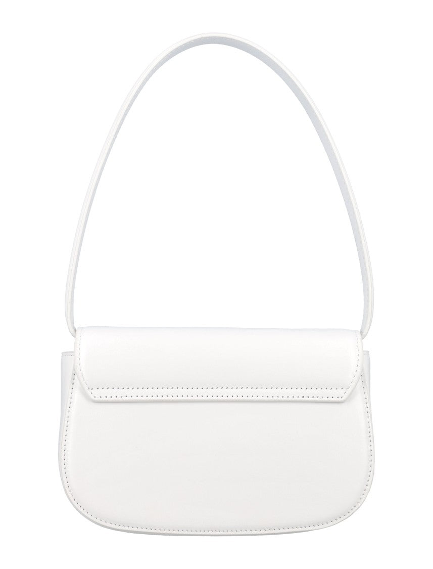 Diesel White 1Dr Leather Shoulder Bag