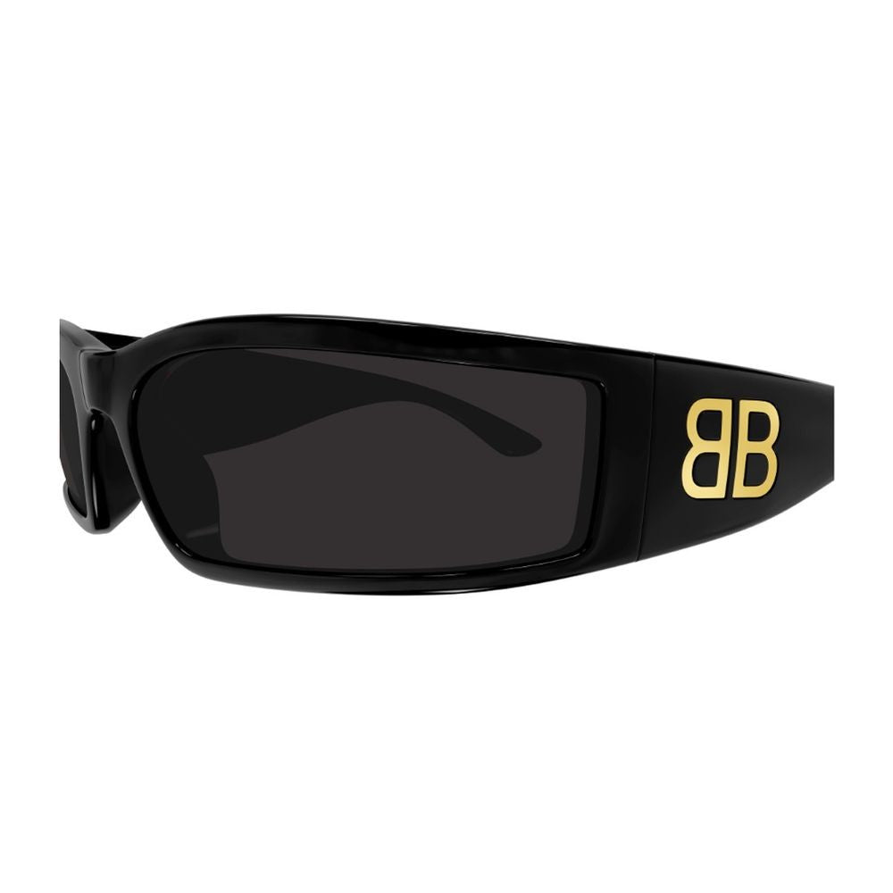 Balenciaga Bb0458s Extreme Line Futuristic Slim Rectangular Bio-Injected Sunglasses