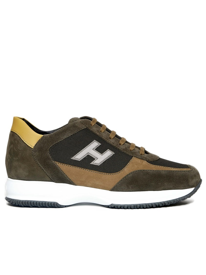 Hogan Suede And Corduroy Interactive Sneakers