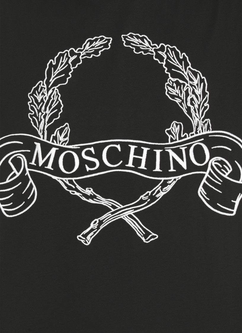 Moschino Contrasting Embroidered Logo Cotton T-Shirt