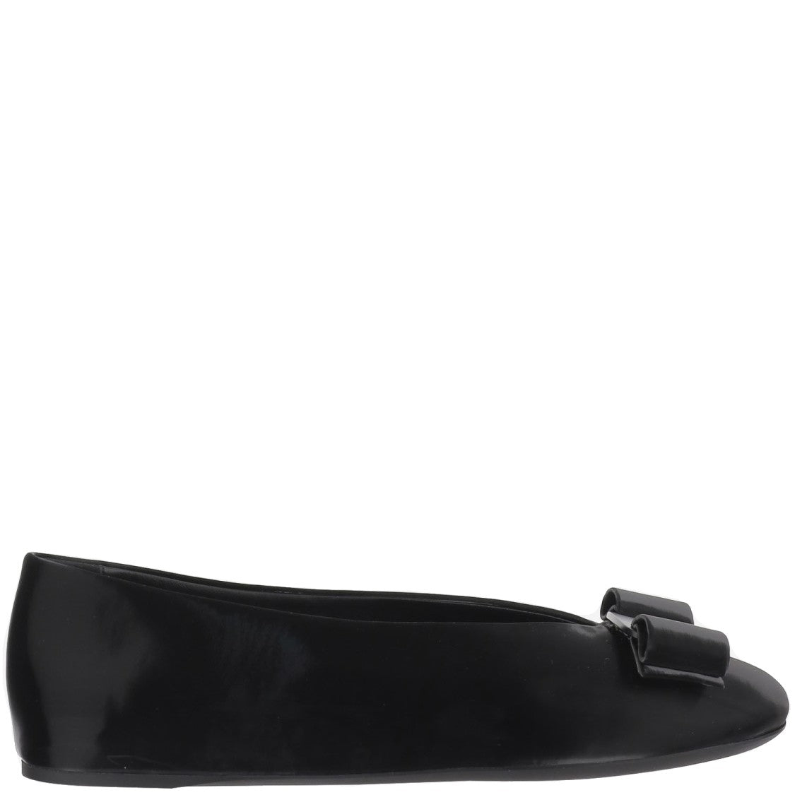Salvatore Ferragamo Leather Bow Ballerina Flats
