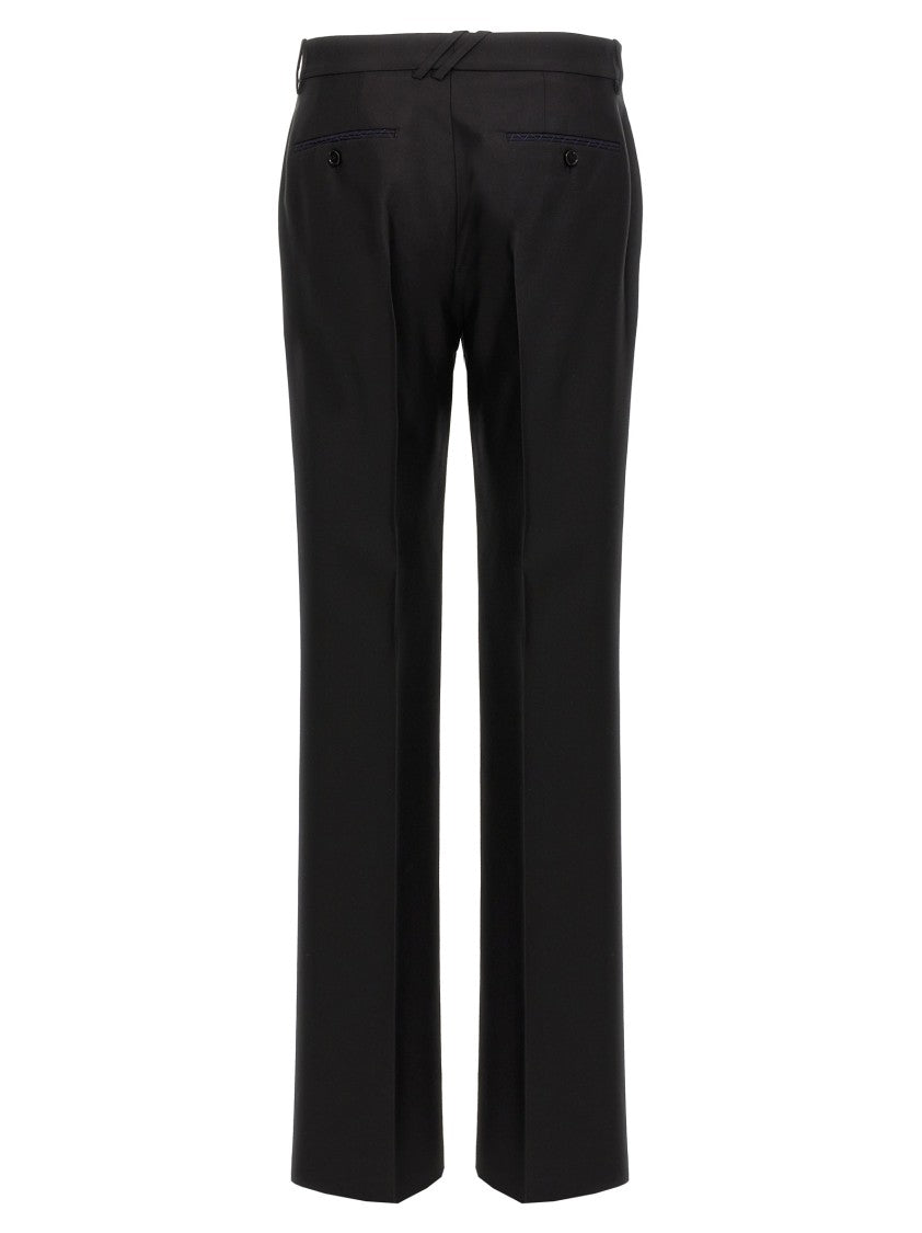 Burberry Tailored Trousers With Ironed Crease And Logo Detail