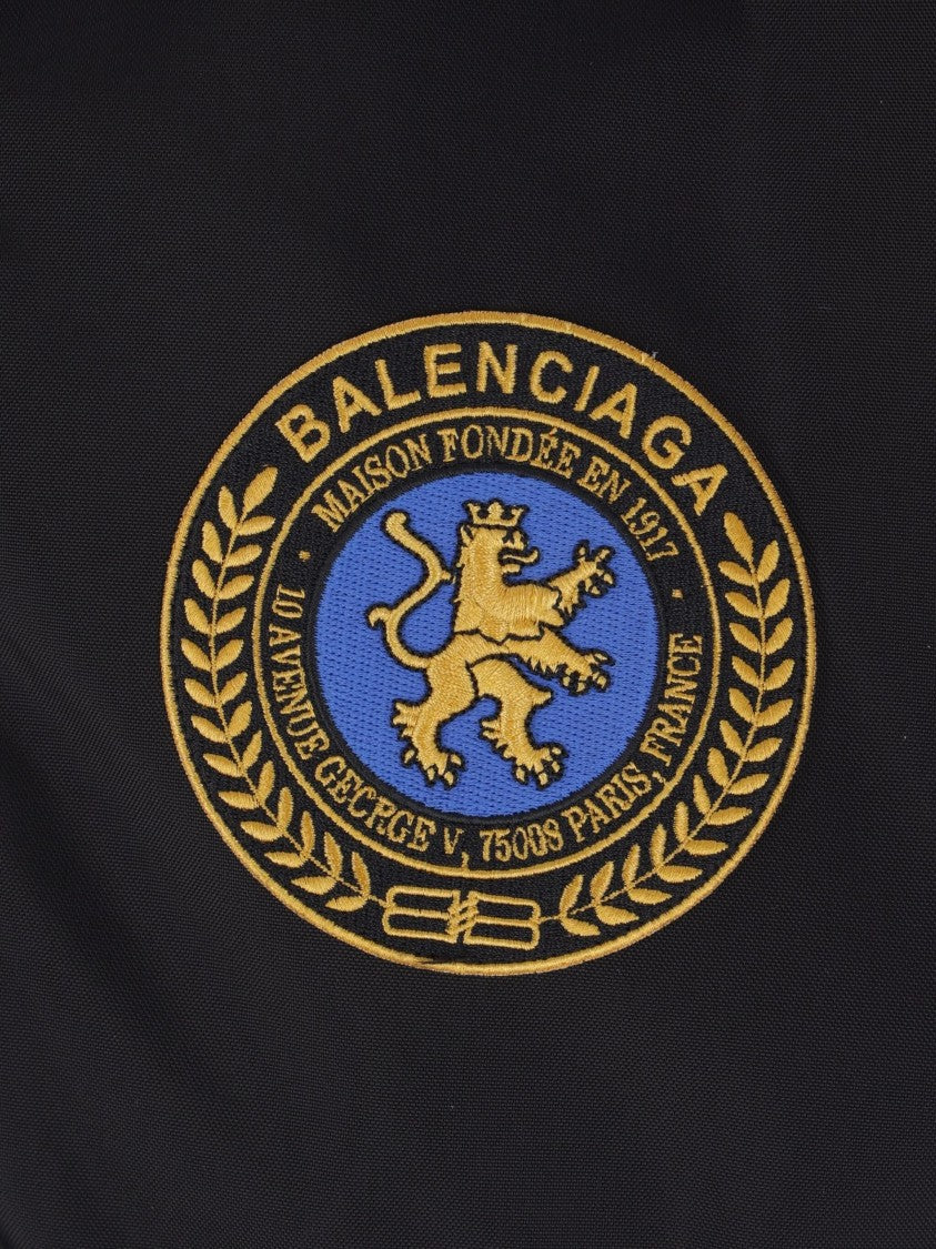 Balenciaga Black Bomber Cropped Padded Polyester Jacket
