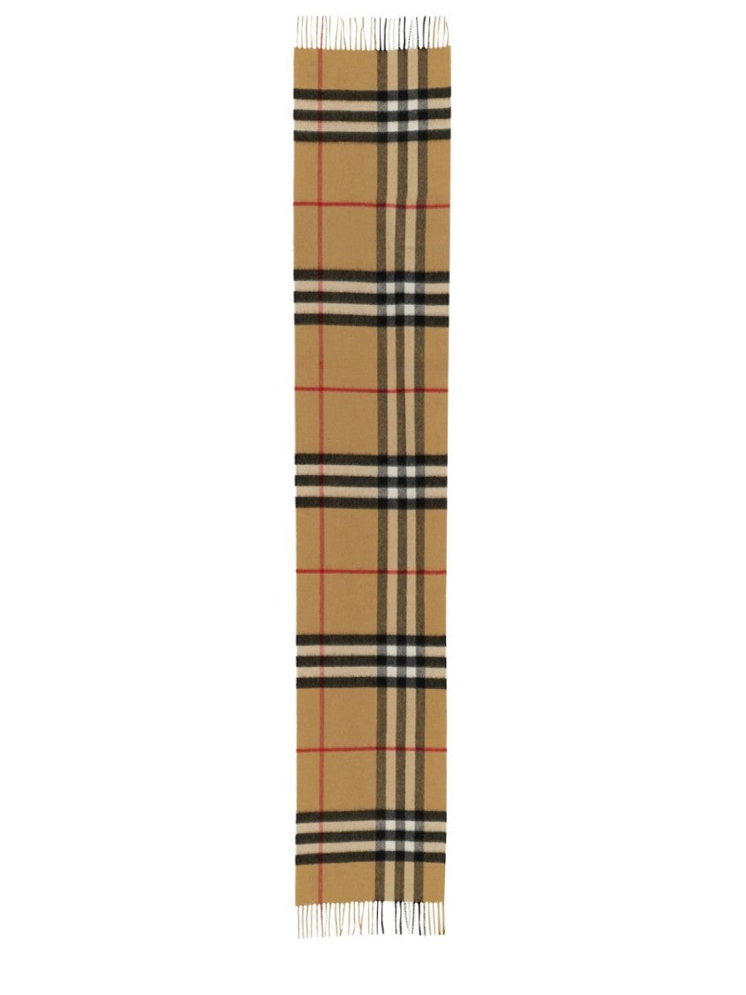 Burberry Check Classic Fringes Cashmere Scarf