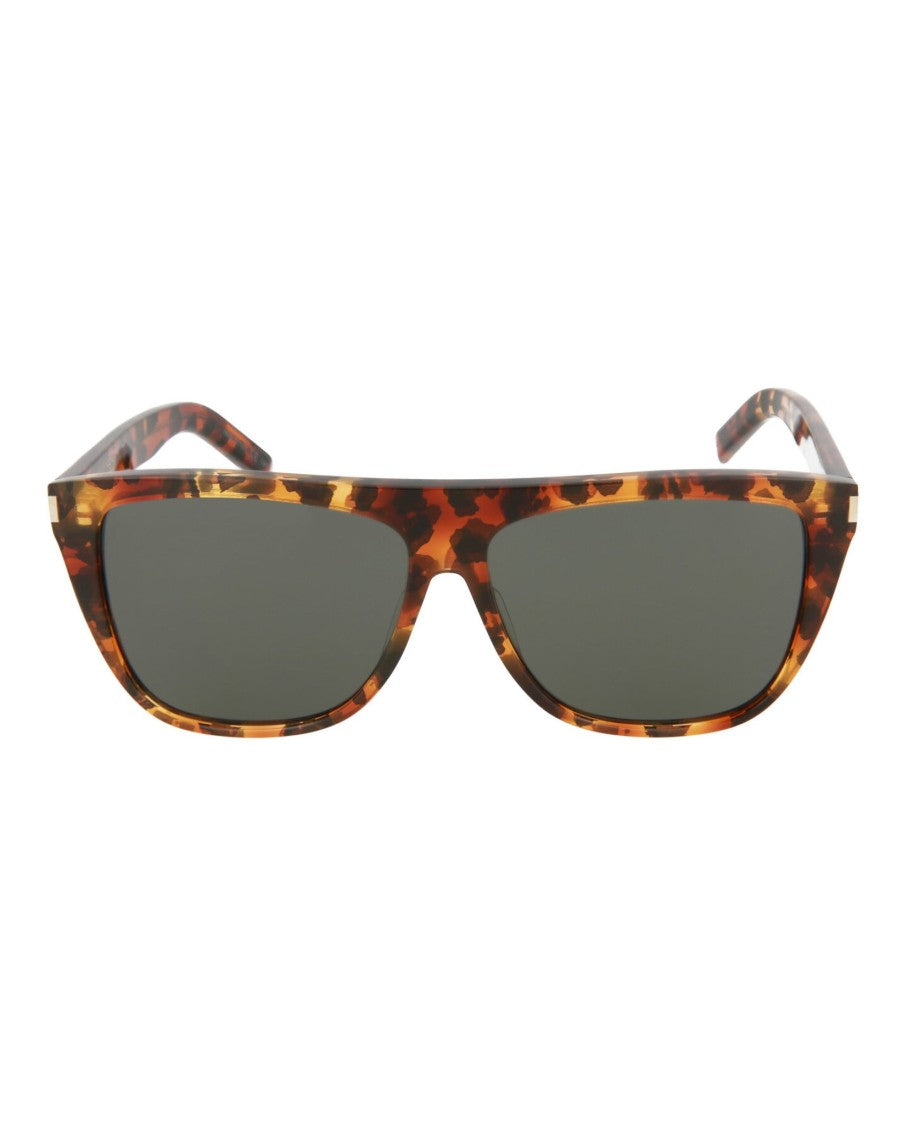Saint Laurent Tortoiseshell Square-Frame Acetate Sunglasses