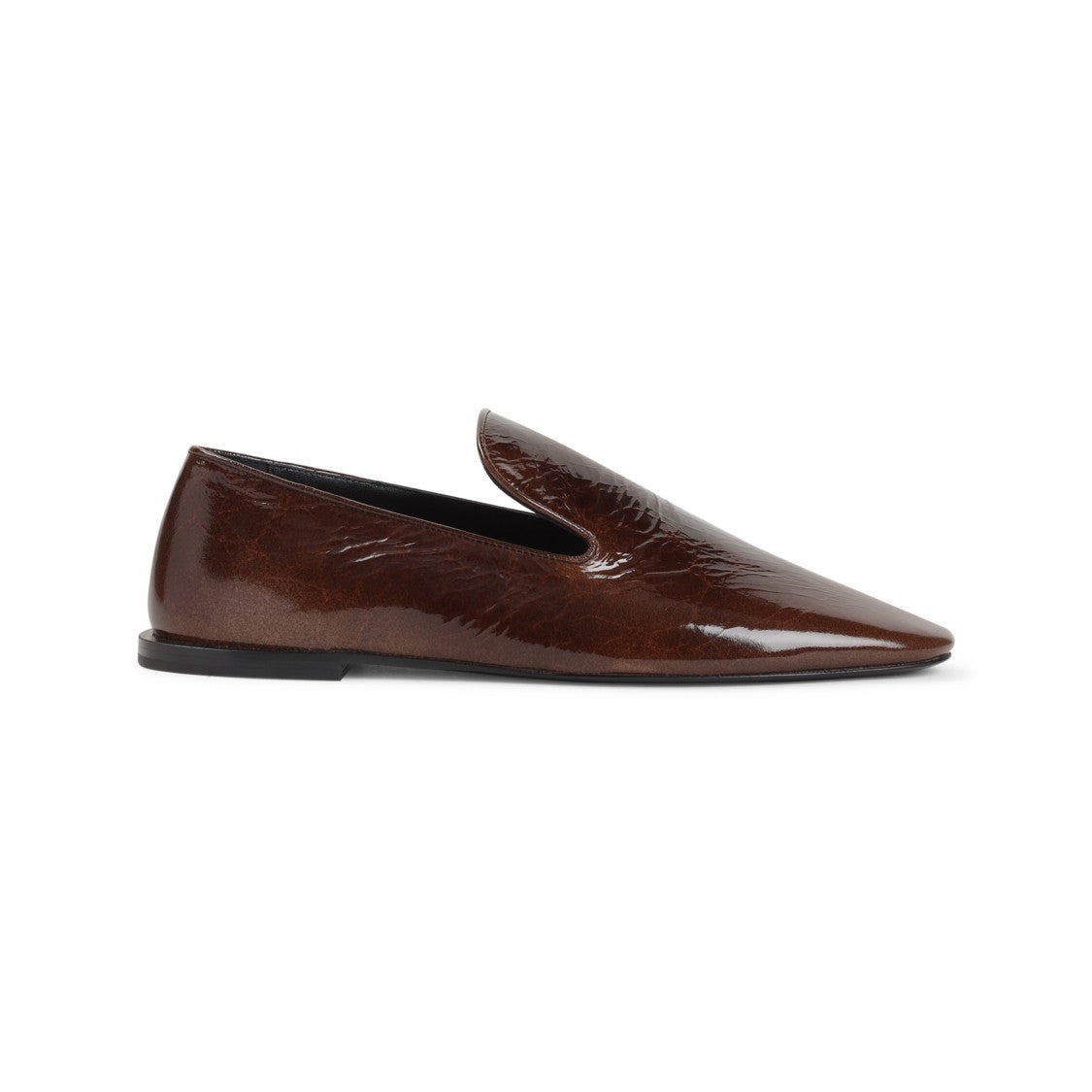 Jil Sander Pointed Brown Goat Leather Loafers