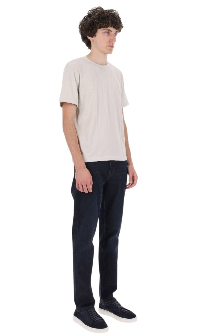 Eleventy Sand Tonal Profiles Cotton T-Shirt