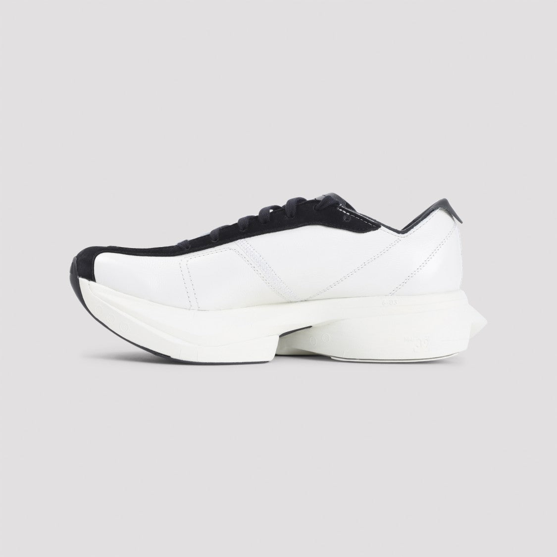 Y-3 Premium Leather And Rubber Sneakers With Iconic Detailing