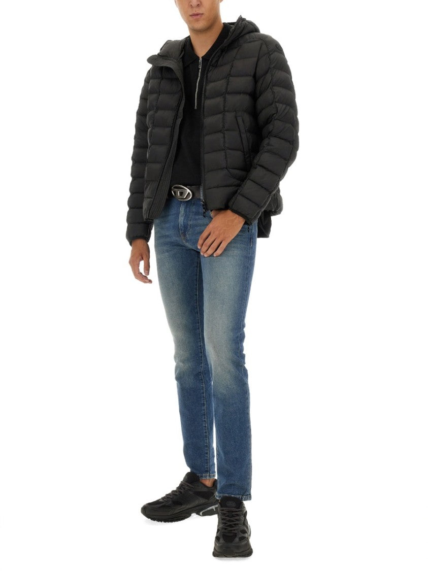 Diesel Quilted Black Puffer Jacket