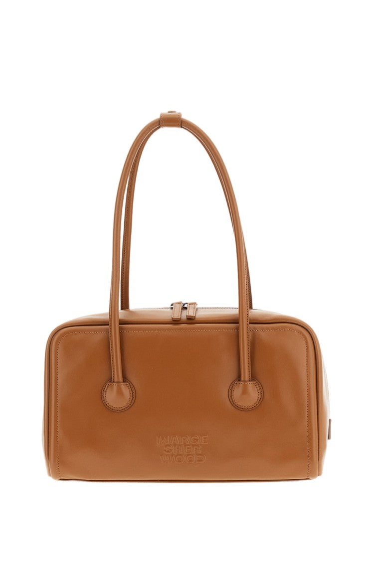 Margesherwood Rectangular Shoulder Bag In Smooth Brown Leather