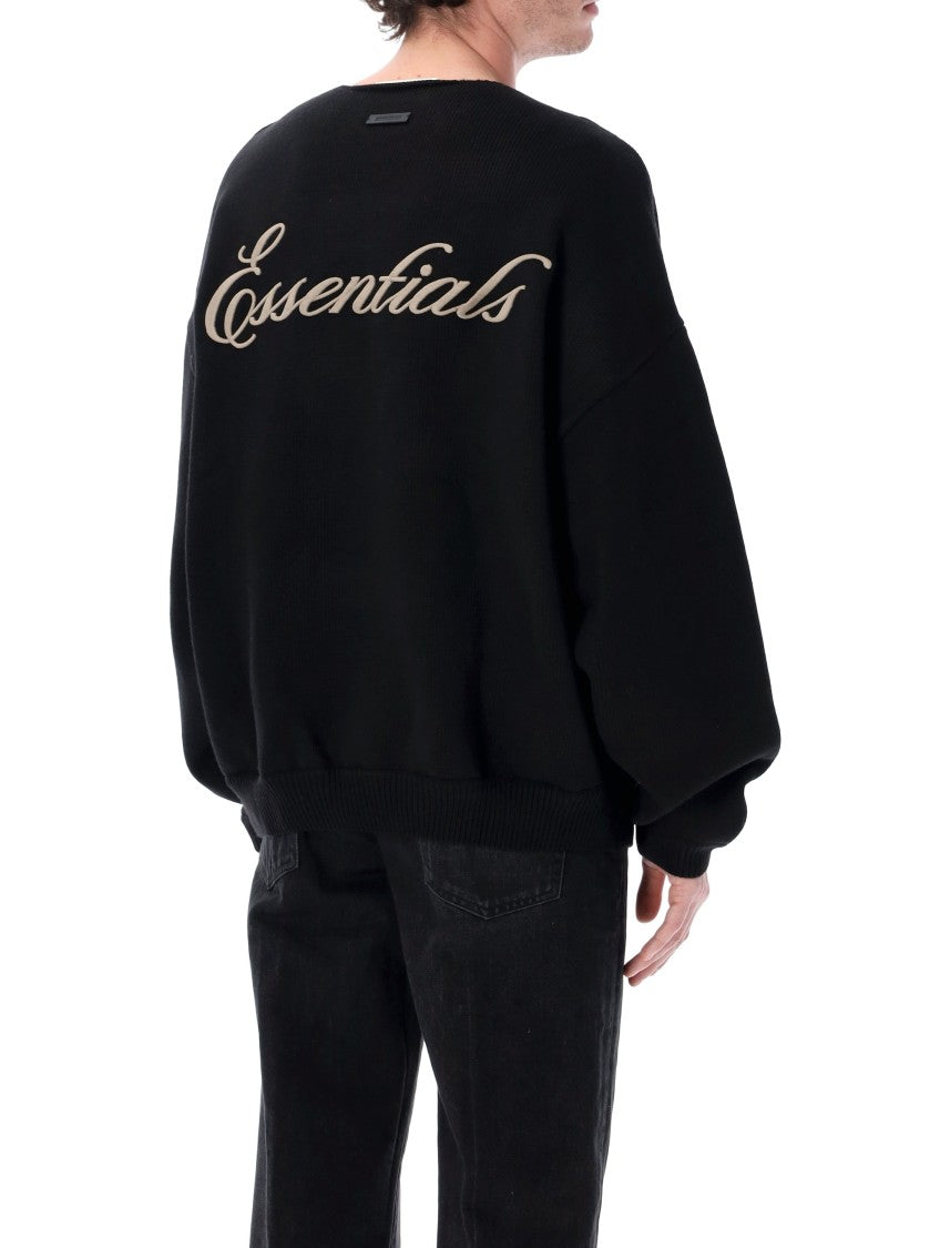 Fear Of God Black Waffle Knit Oversized Sweater