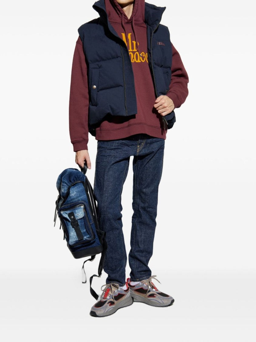 Dsquared2 Dark Blue Speckled Five Pocket Jeans