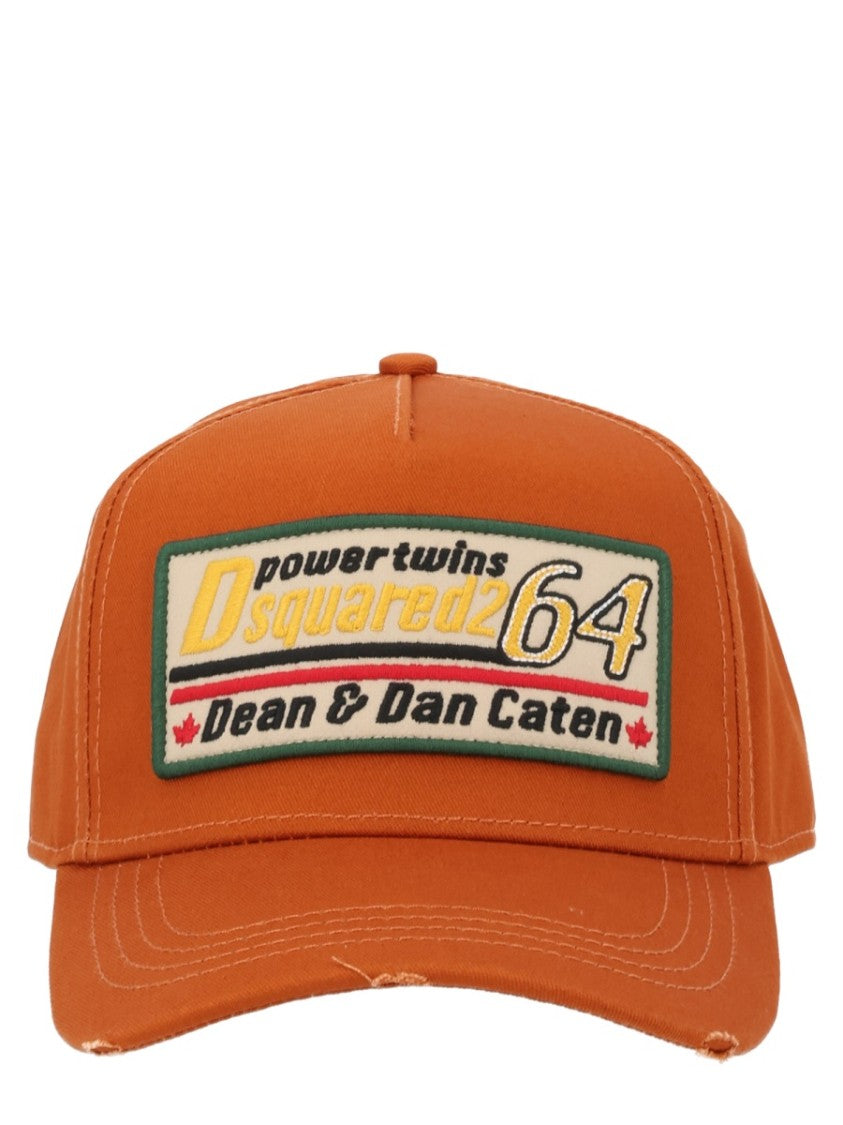 Dsquared2 Burnt Orange Cotton Baseball Hat