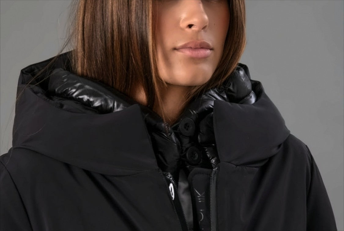 Rihunik Matte Stretch Nylon Jacket With Water-Repellent Details