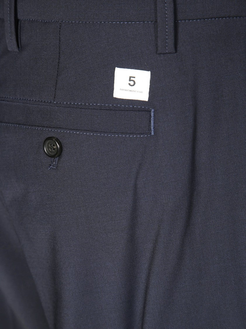 Department 5 Wide Leg Pants With Pinces Wool