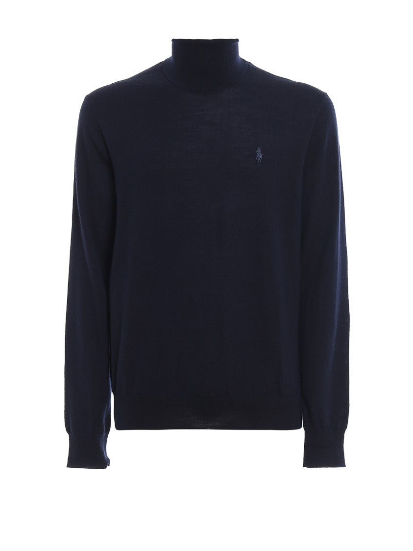 Polo Ralph Lauren Fine-Knit Turtleneck Sweater With Subtle Logo Detail