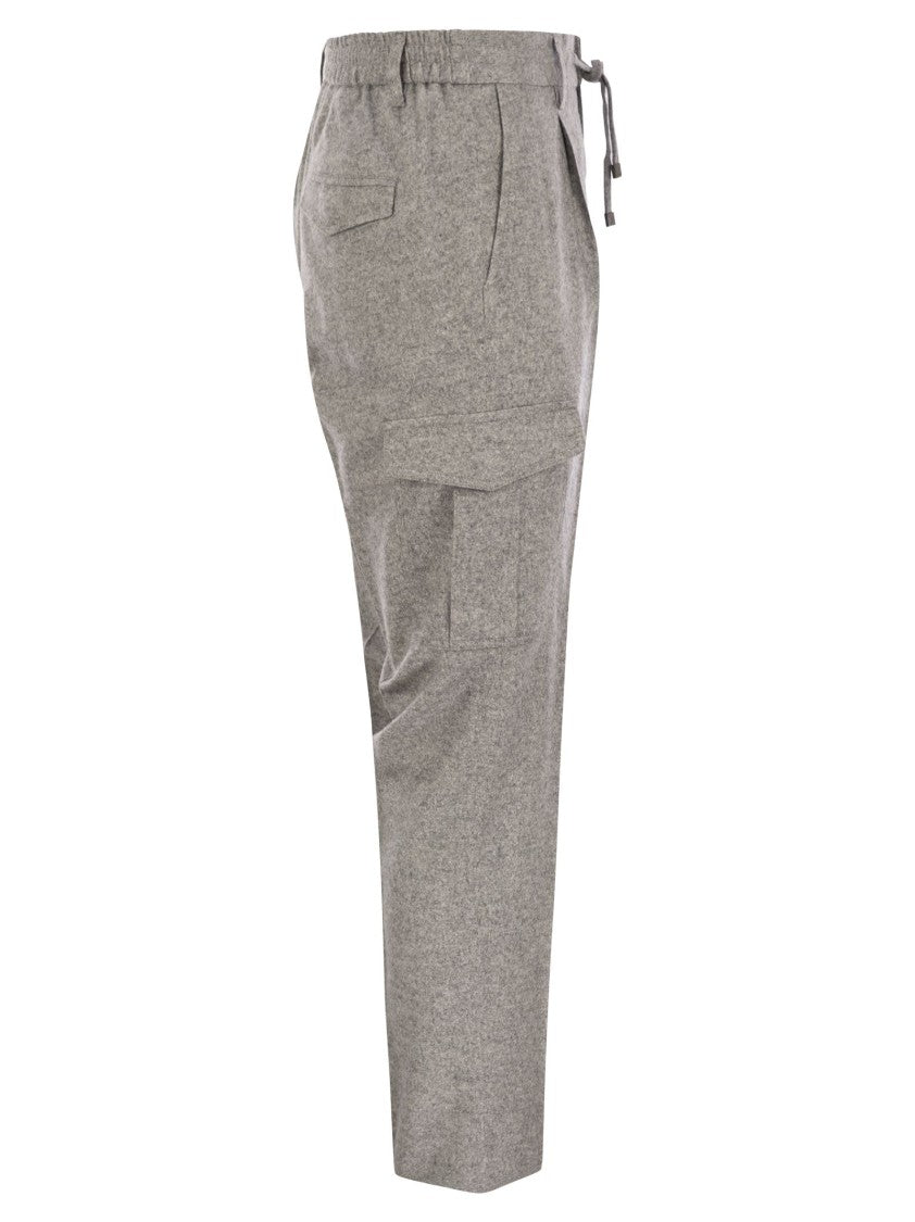 Peserico Wool, Silk And Cashmere Jogger Trousers