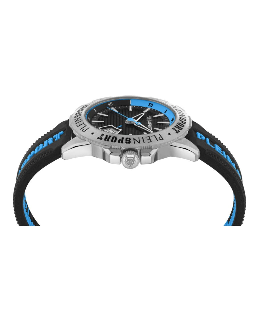 Plein Sport Sporty Black Silicone Watch With Stainless Steel Case