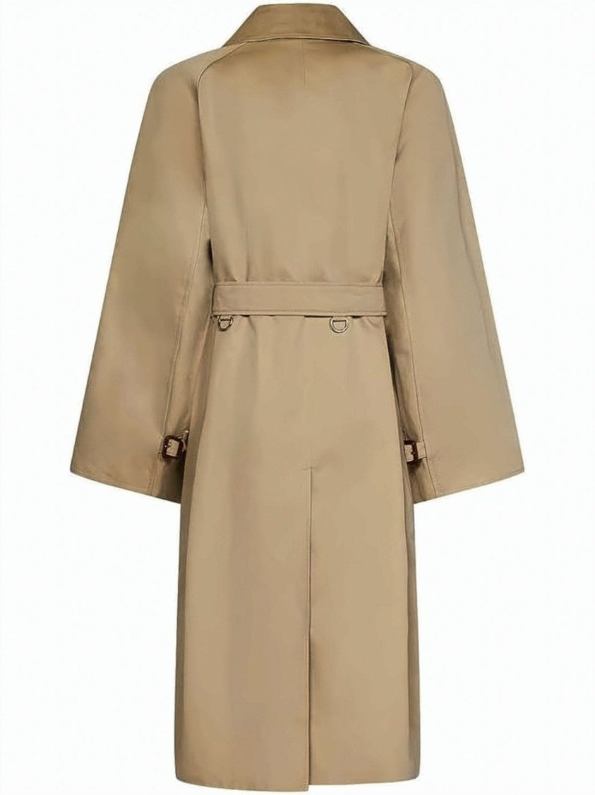 Burberry Double-Breasted Trench Coat With Belted Waist