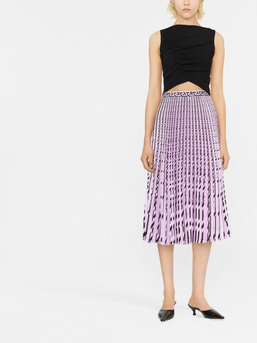 Versace Gathered Sleeveless Top