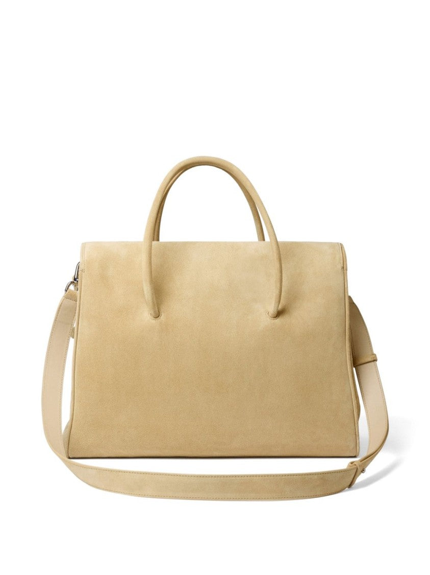 Jacquemus Structured Suede-Like Beige Handbag